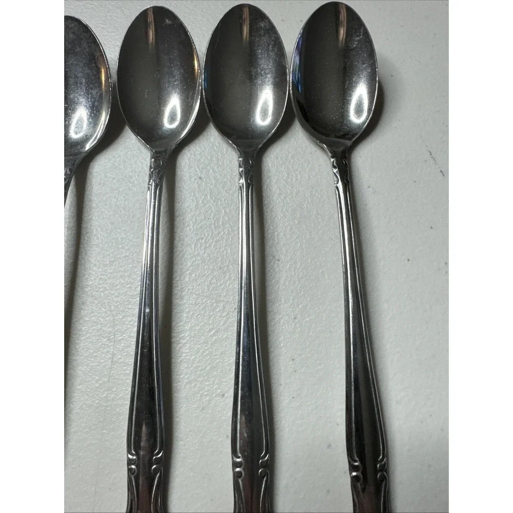 Oneida MELINDA JAPAN Flatware Salad Fork Stainless Steel Ice Tea Spoons (6) Bran